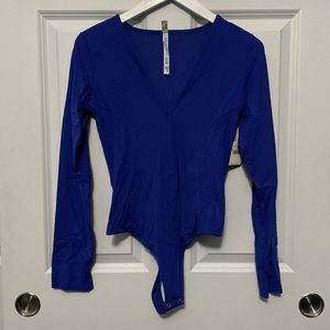 Free People Intimately Fp Thong Bodysuit In Blue